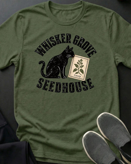Whisker Grove Tee in Military Green