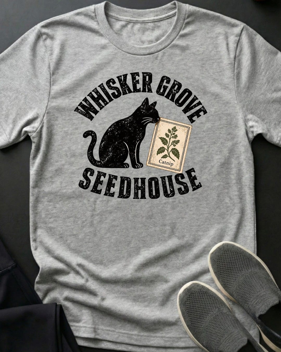 Whisker Grove Tee in Sport Grey
