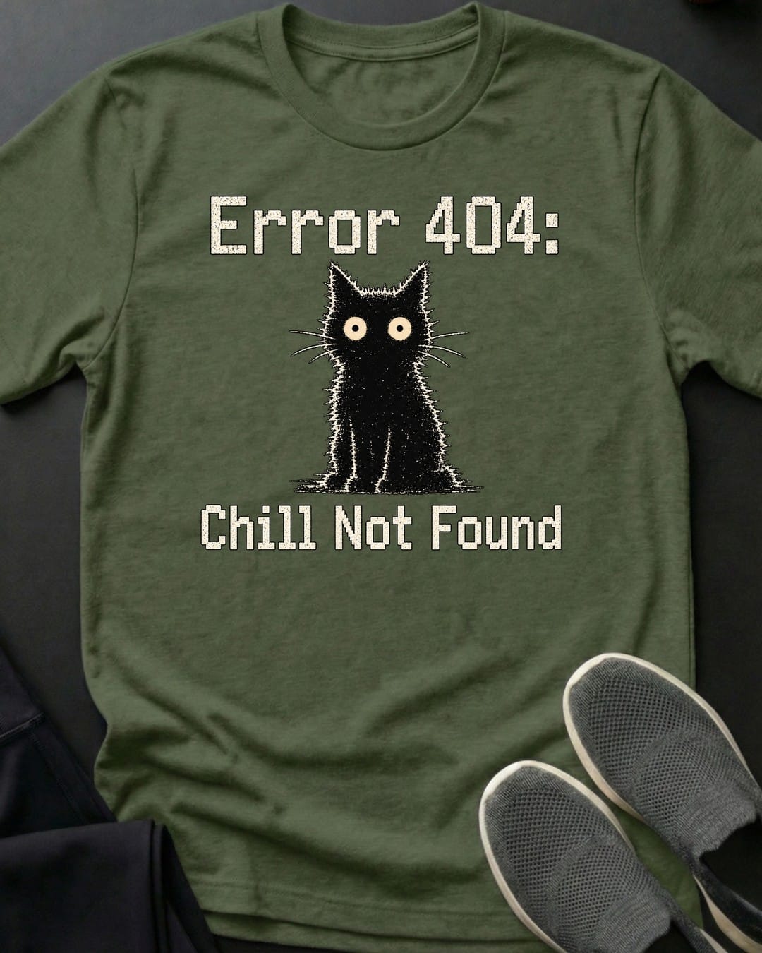 Chill Not Found Tee in Military Green