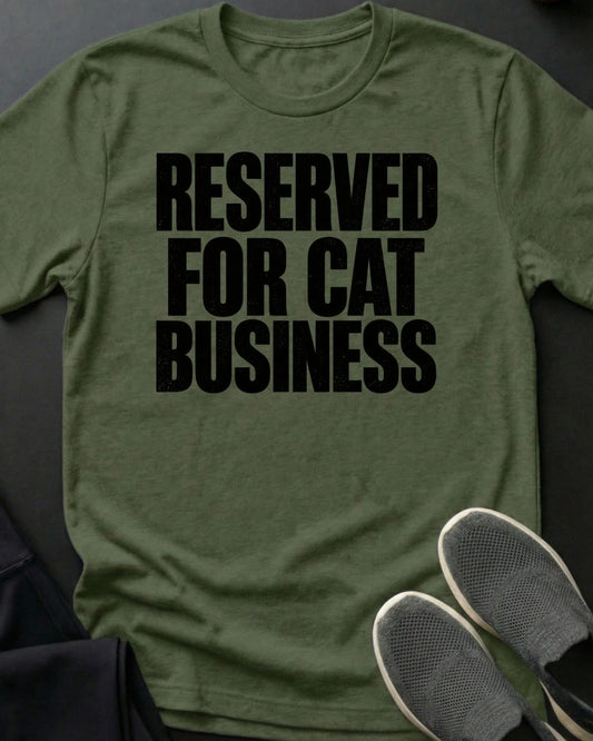 Cat Business Tee in Military Green