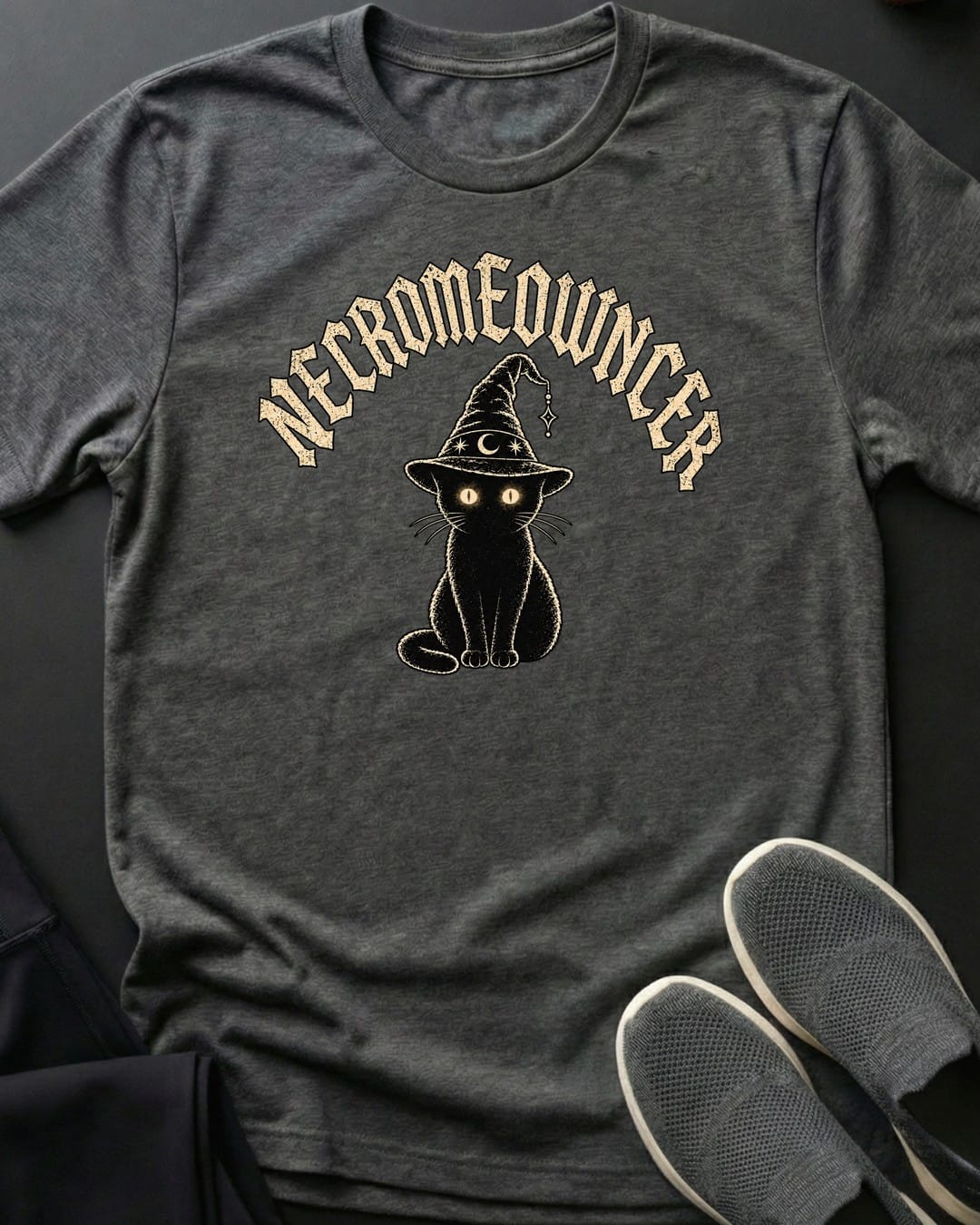 Necromeowncer Tee in Dark Heather
