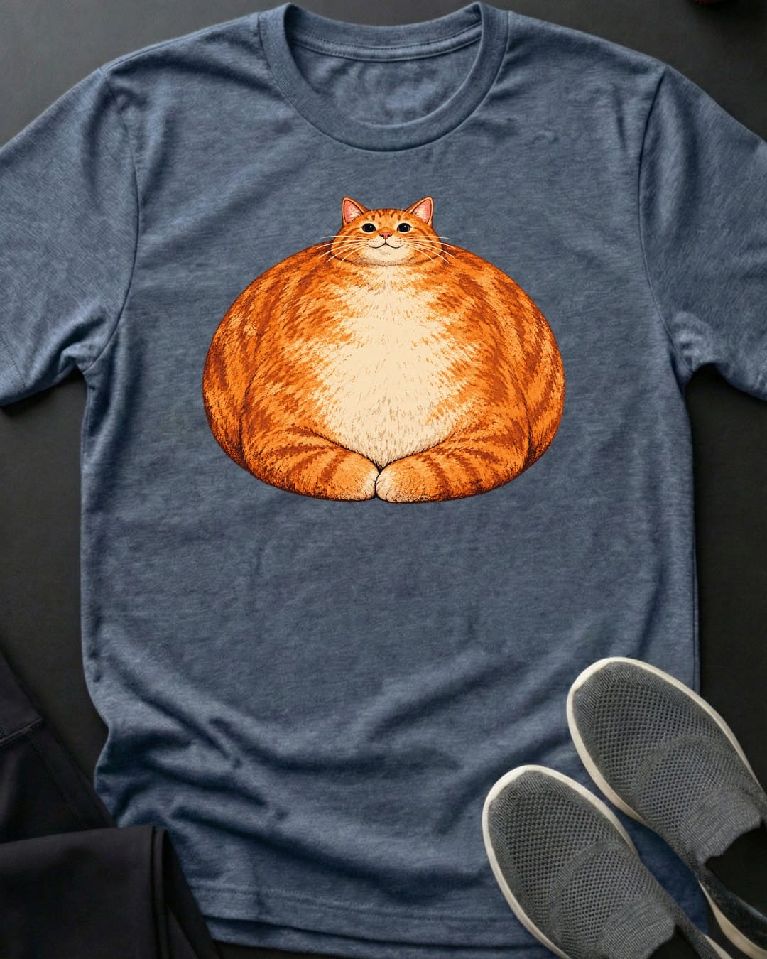 Orange Loaf Tee in Heather Indigo