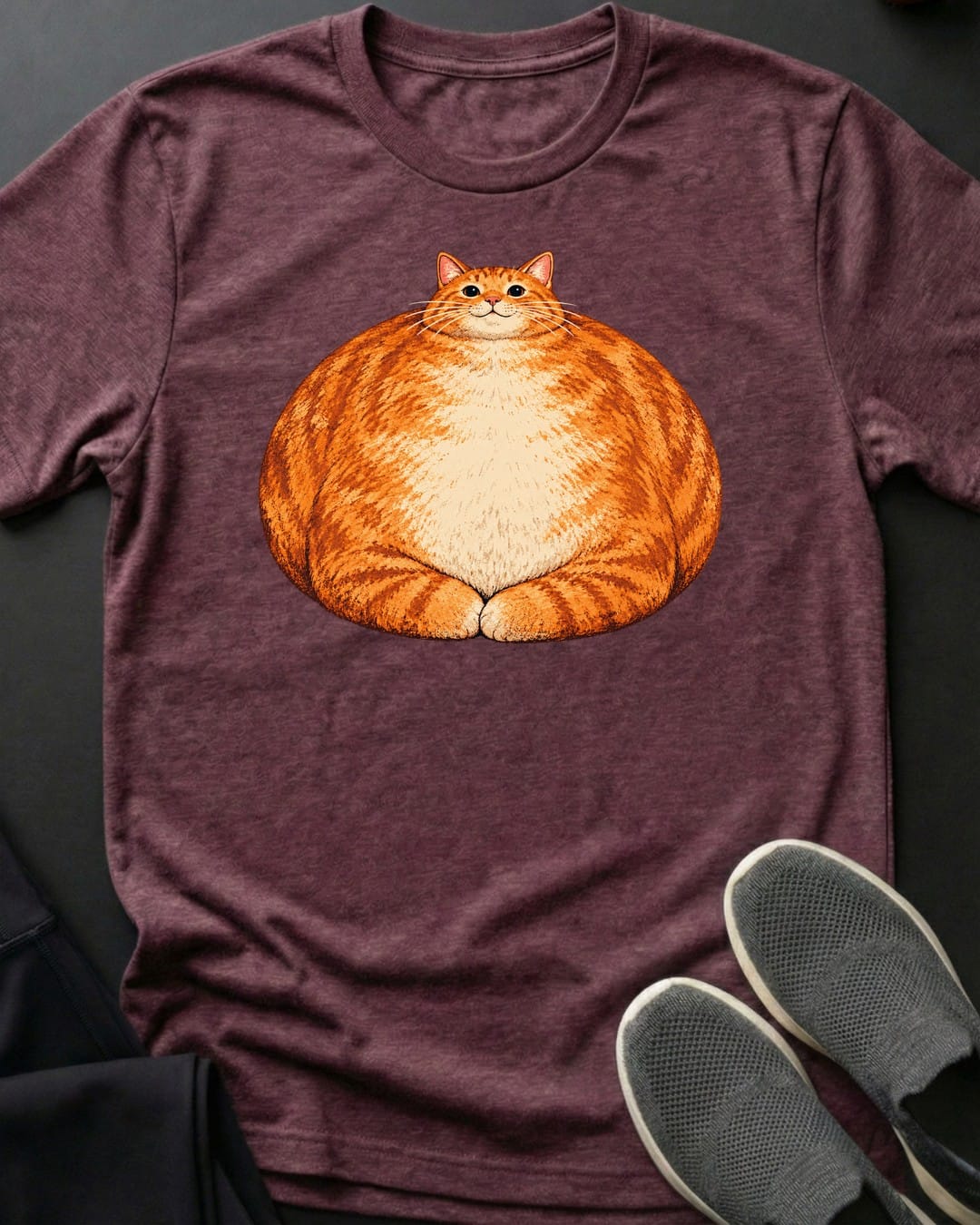 Orange Loaf Tee in Heather Maroon