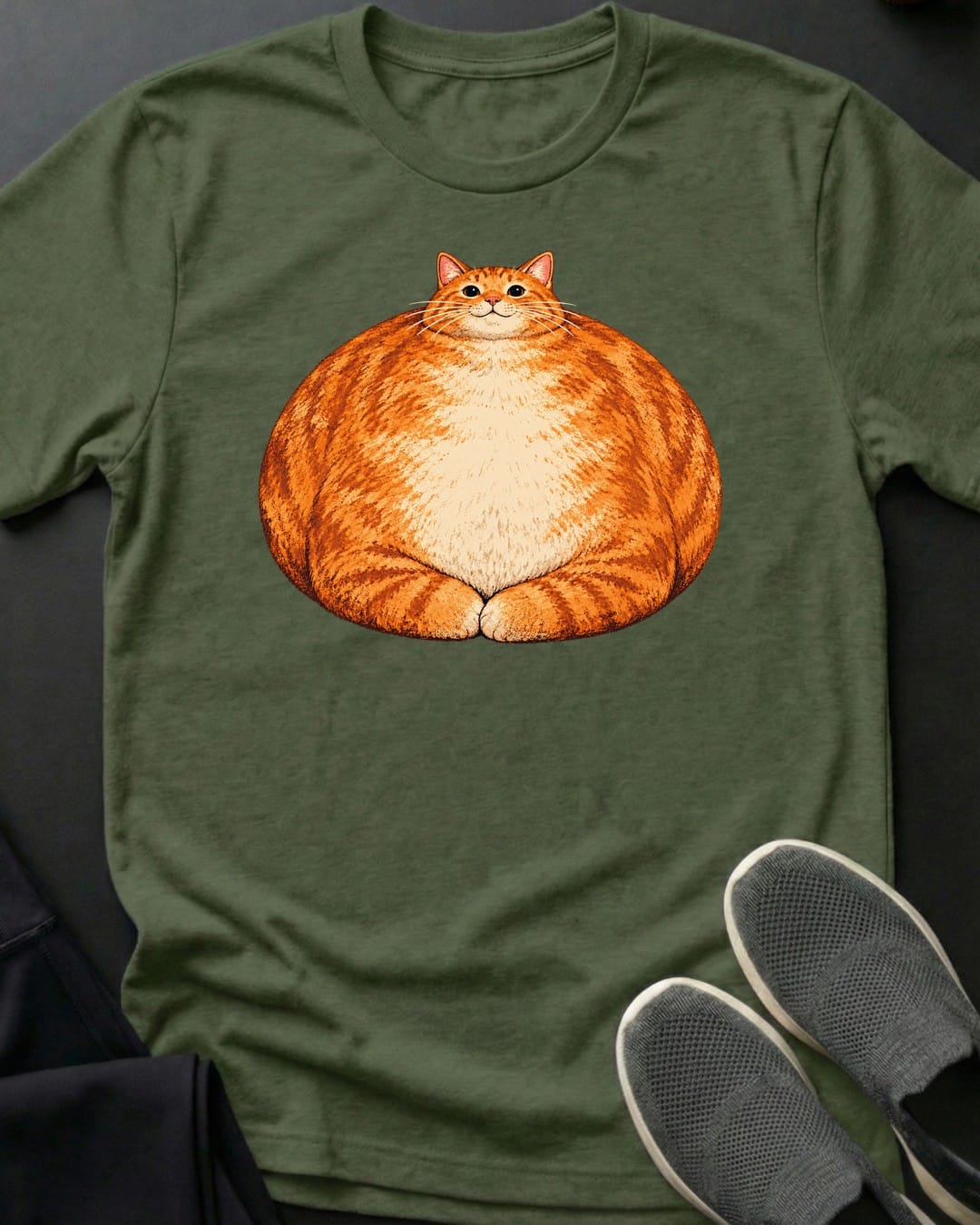 Orange Loaf Tee in Military Green