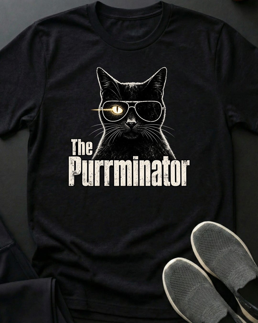 The Purrminator Tee in Black