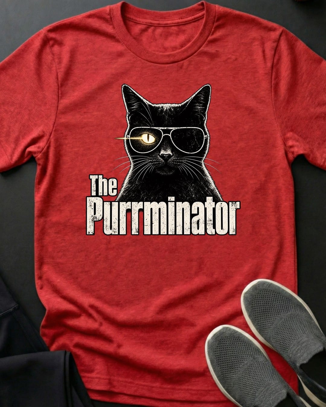 The Purrminator Tee in Red