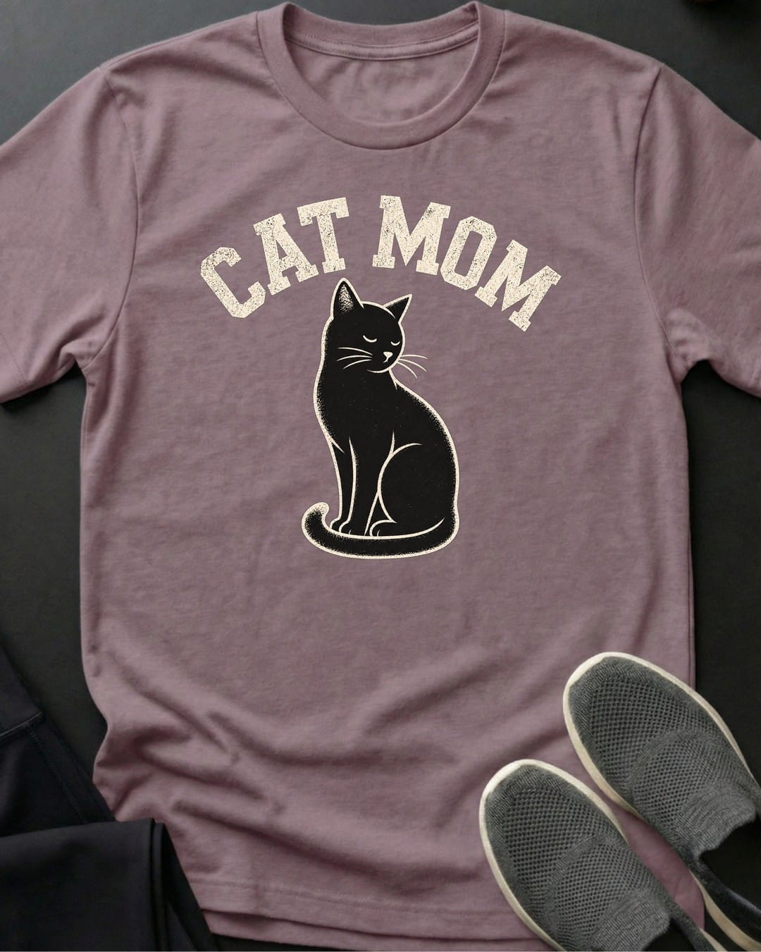 Black Cat Mom Tee in Paragon