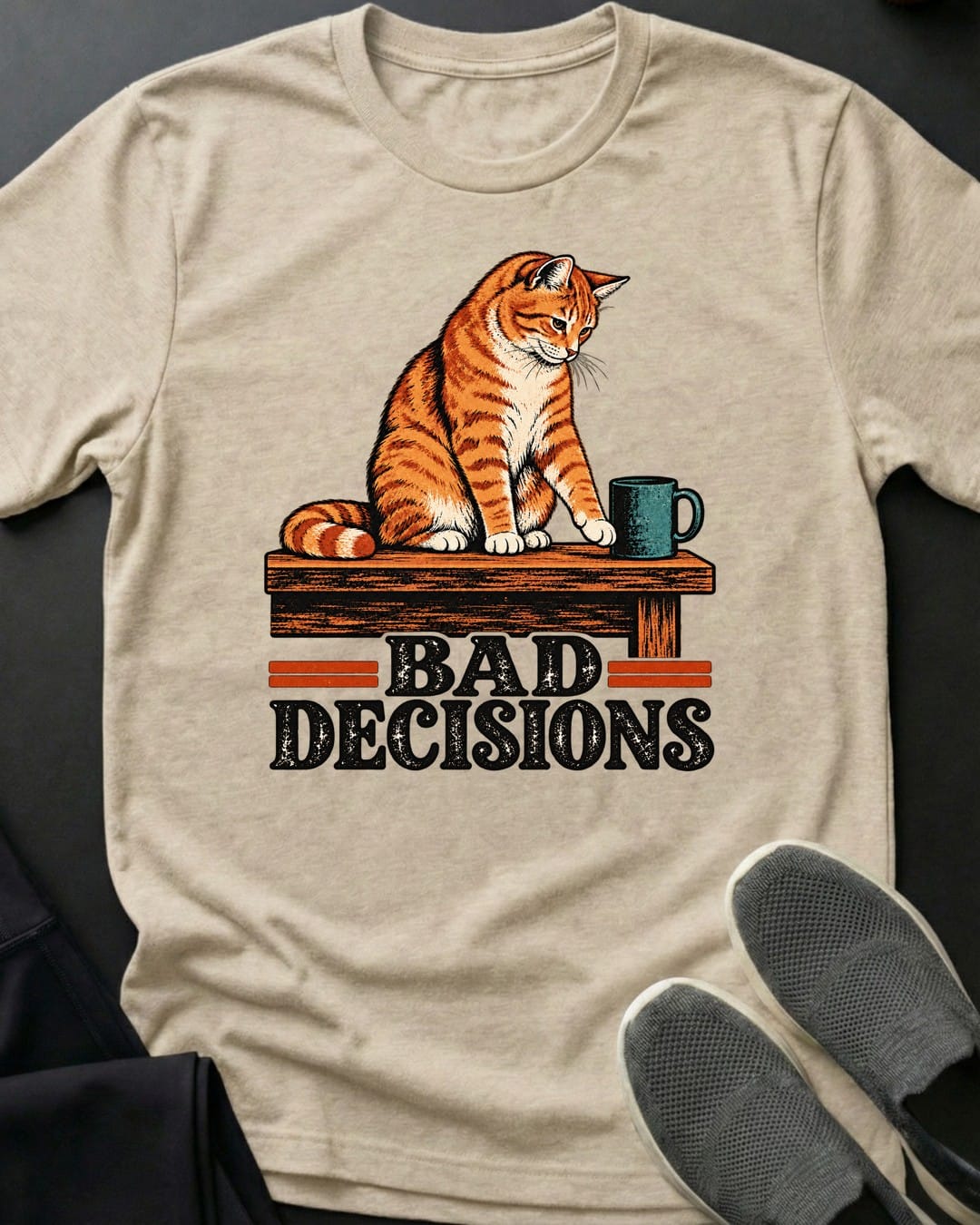 Bad Decisions Tee in Natural