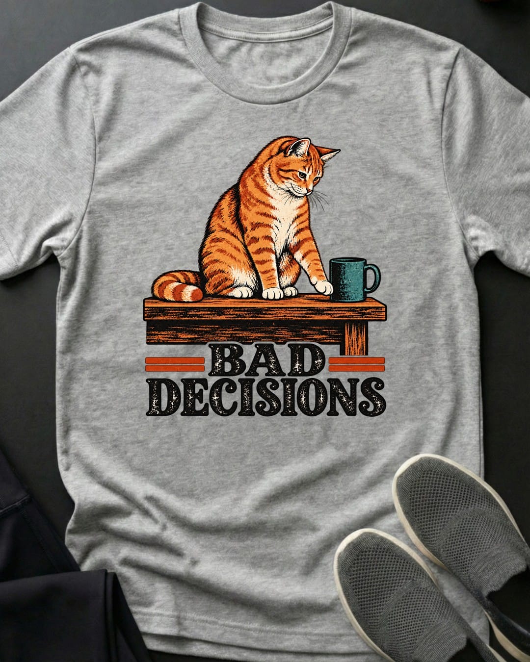 Bad Decisions Tee in Sport Grey