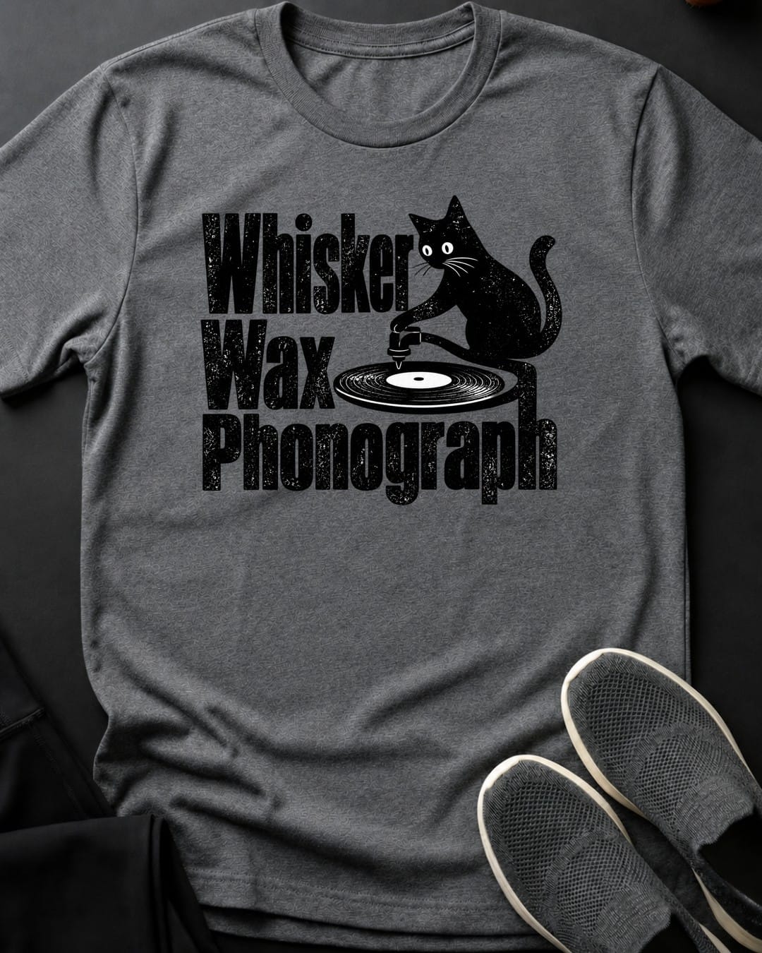 Whisker Wax Tee in Graphite Heather