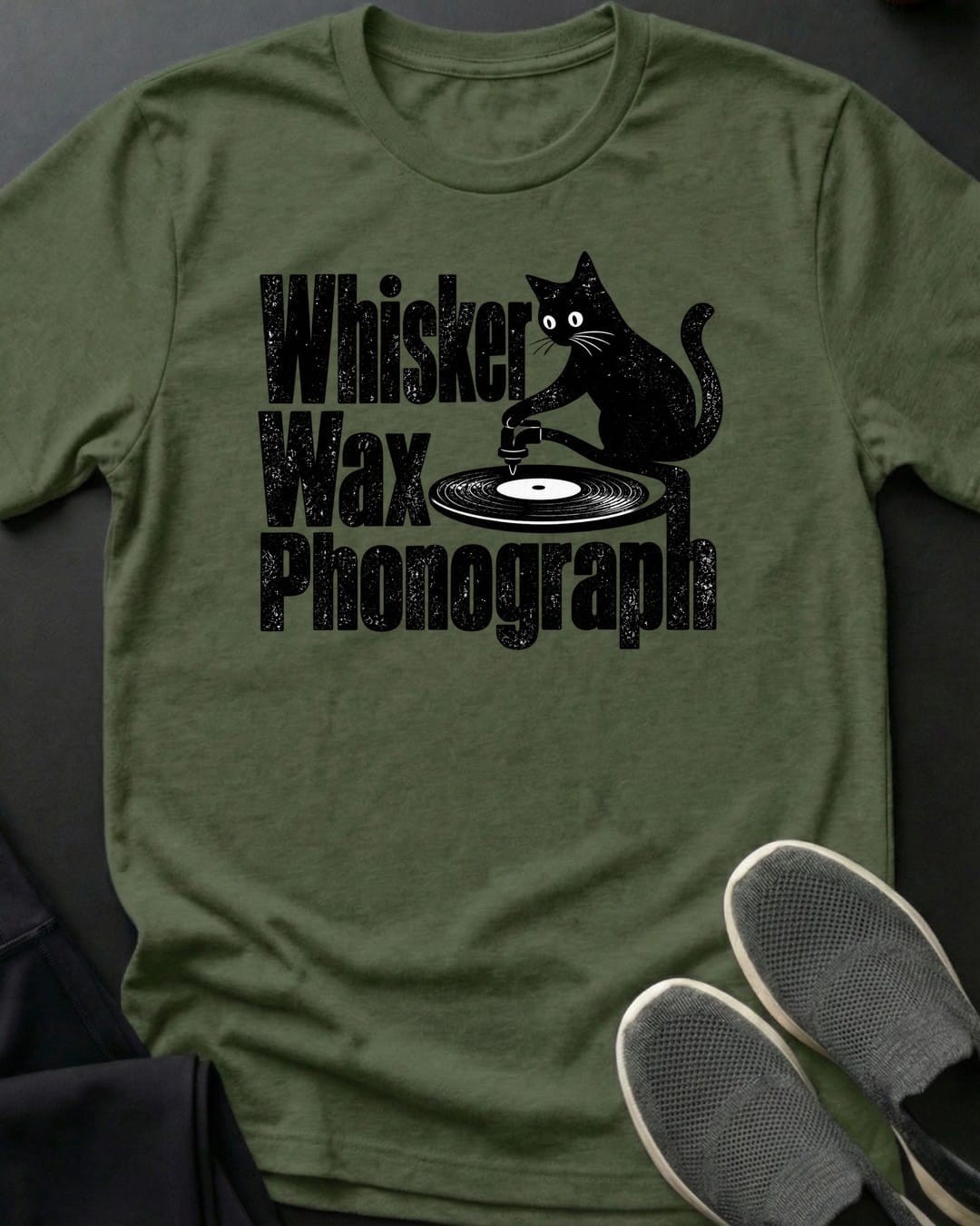 Whisker Wax Tee in Military Green