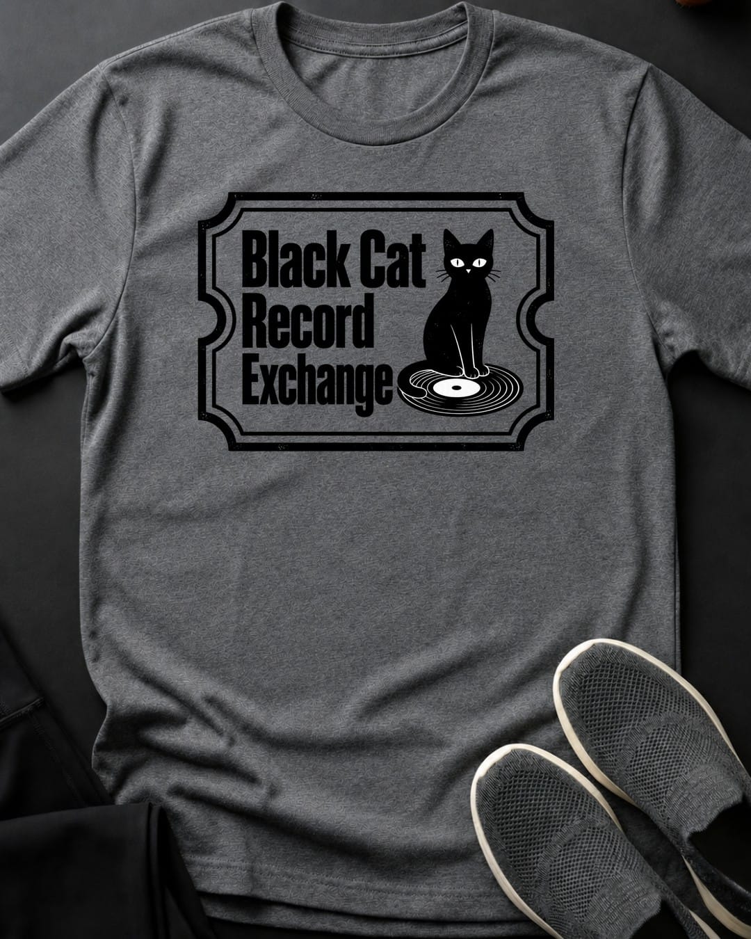 Record Exchange Tee in Graphite Heather
