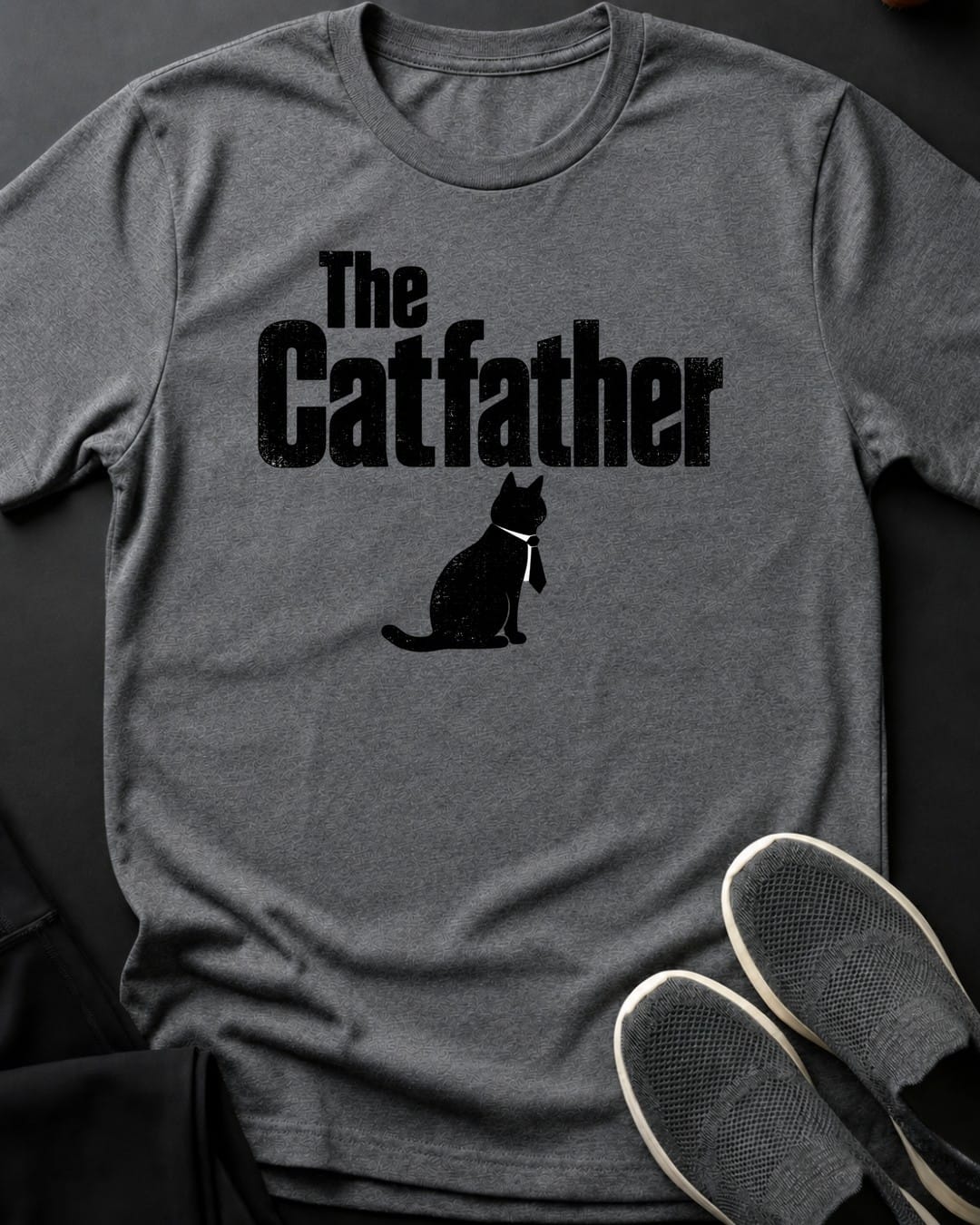 The Catfather II Tee in Graphite Heather