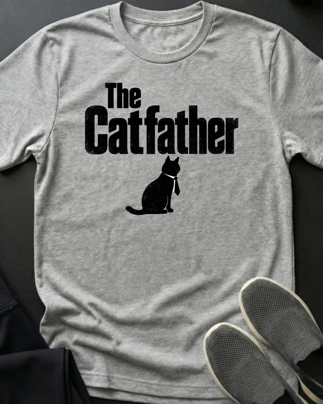 The Catfather II Tee in Sport Grey