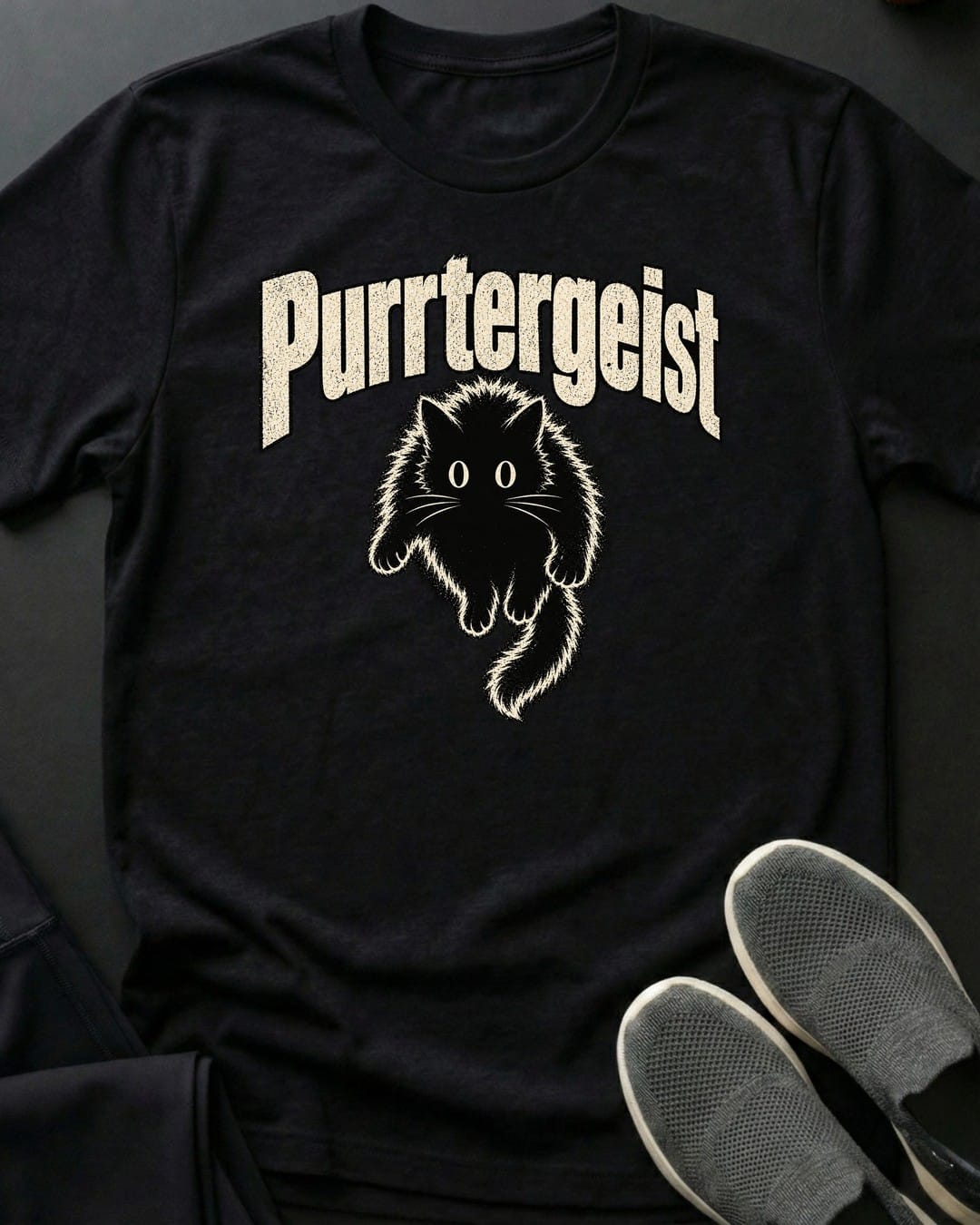 Purrtergeist Tee in Black