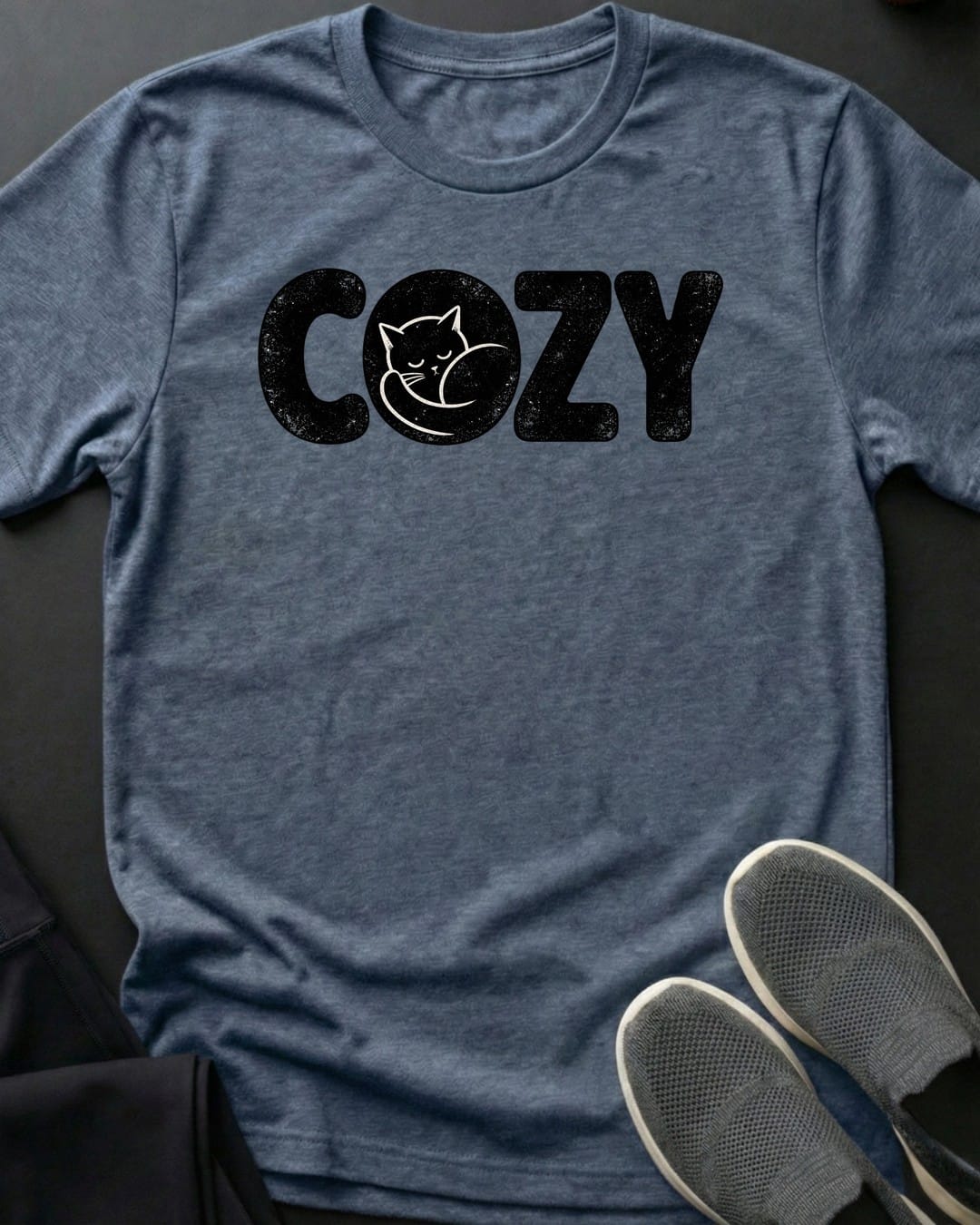 Cozy Tee in Heather Indigo