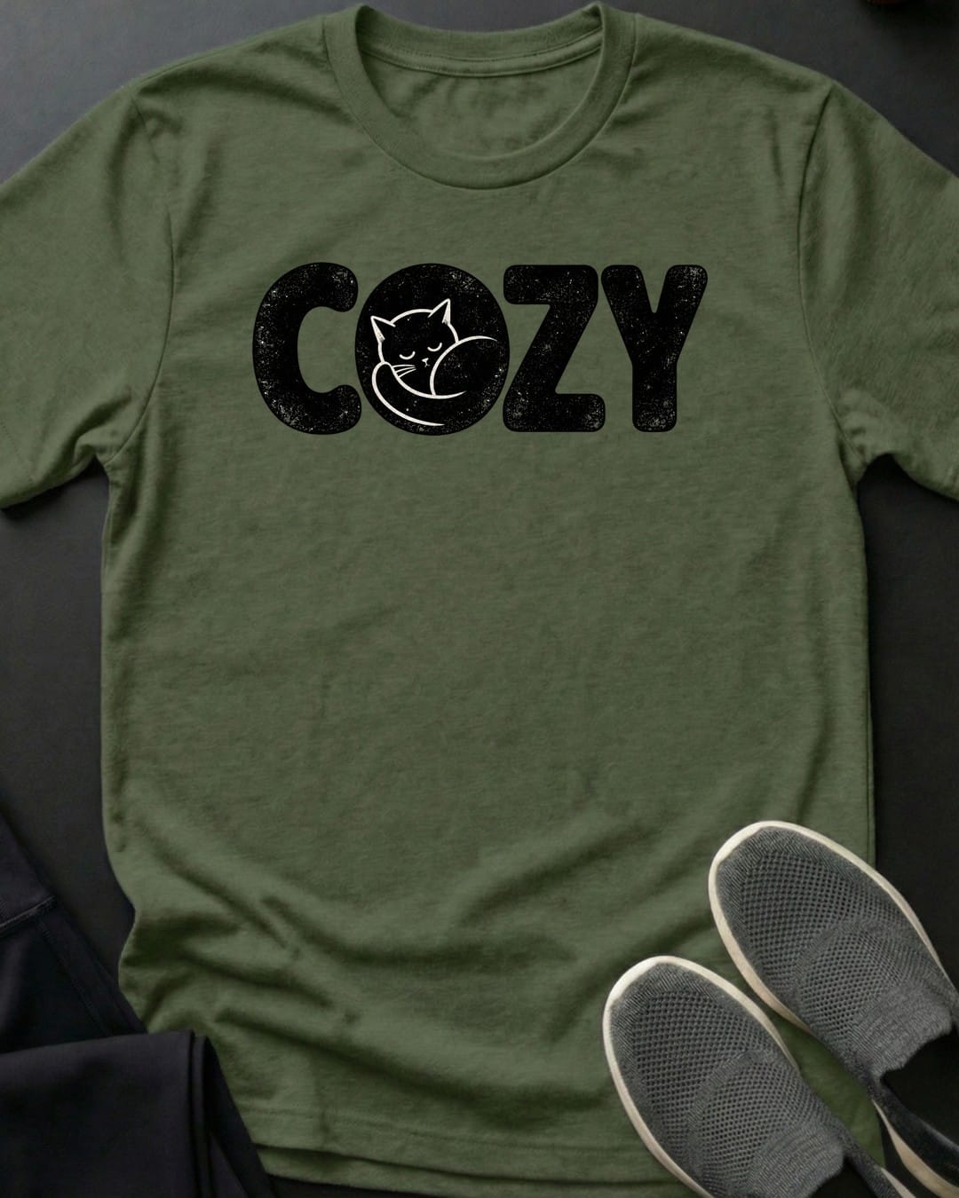Cozy Tee in Military Green