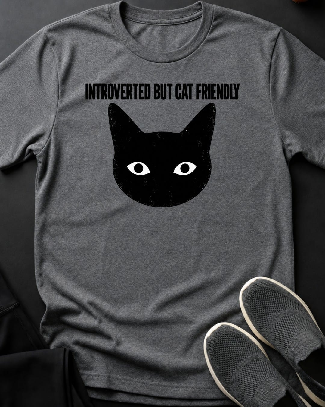 Cat Friendly Tee in Graphite Heather