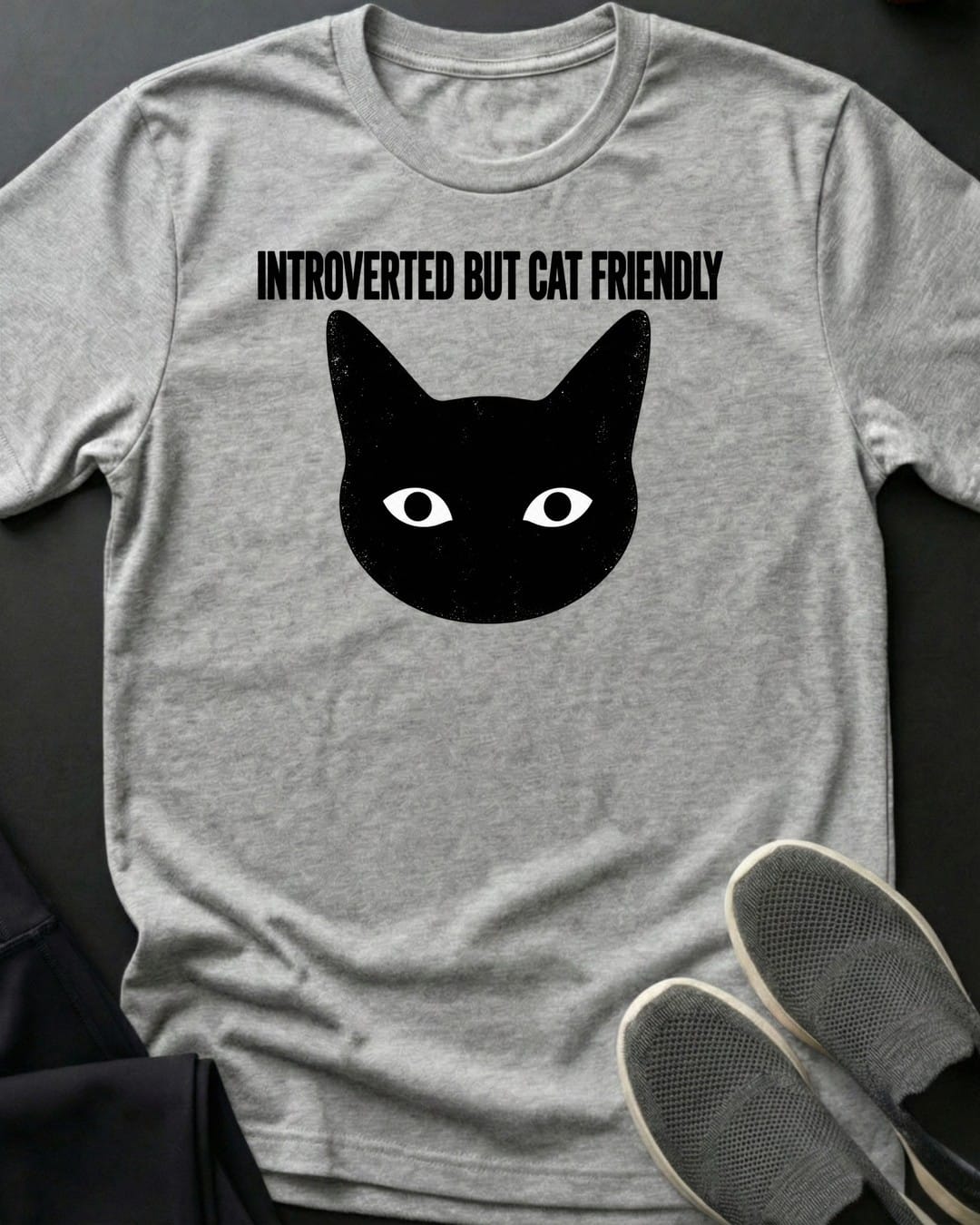 Cat Friendly Tee in Sport Grey