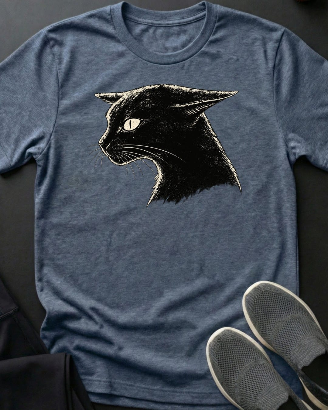 Side Eye Tee in Heather Indigo
