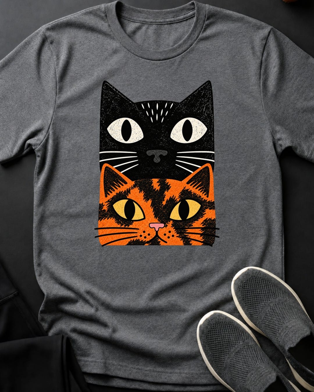 Tortie Stack Tee in Graphite Heather