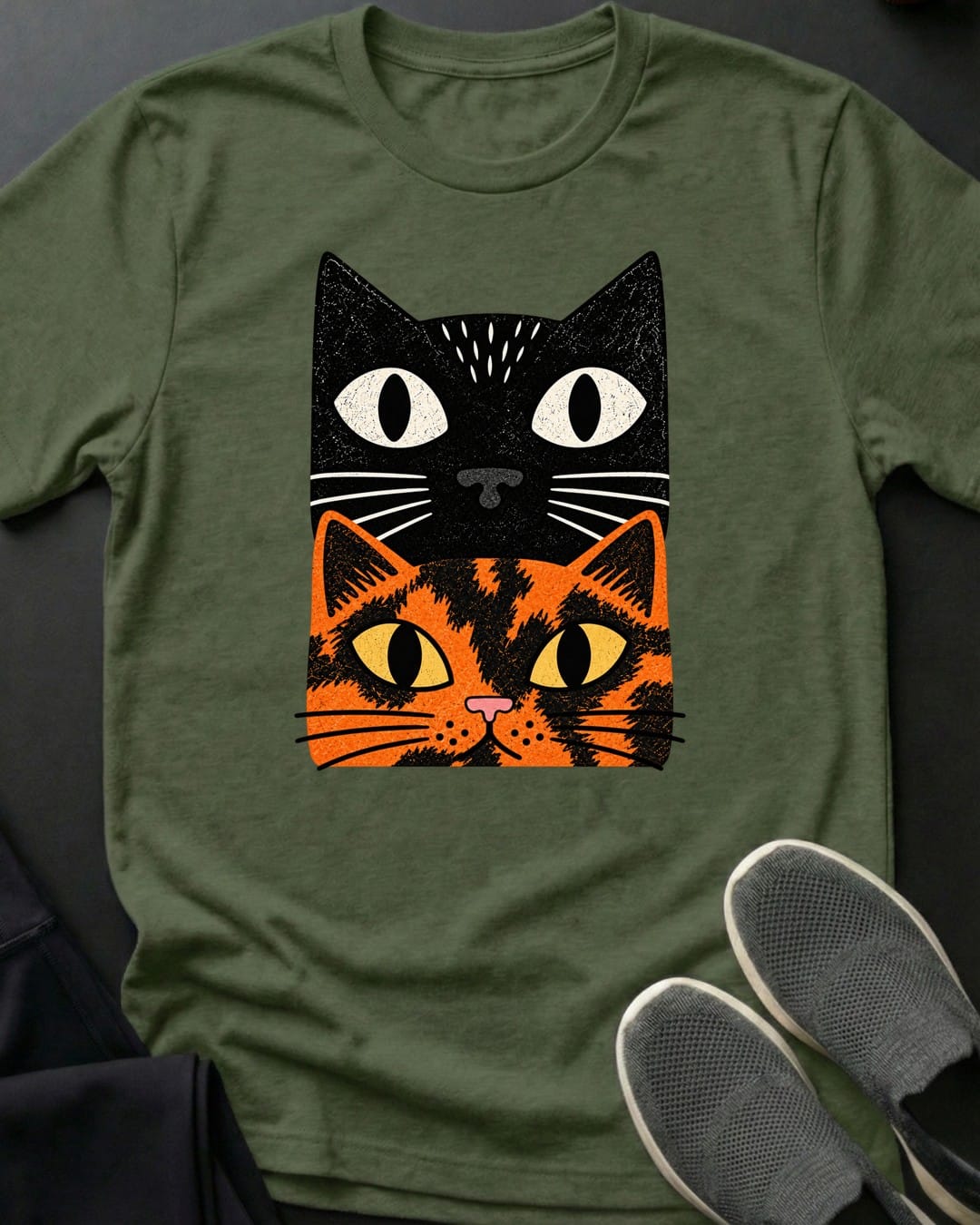 Tortie Stack Tee in Military Green