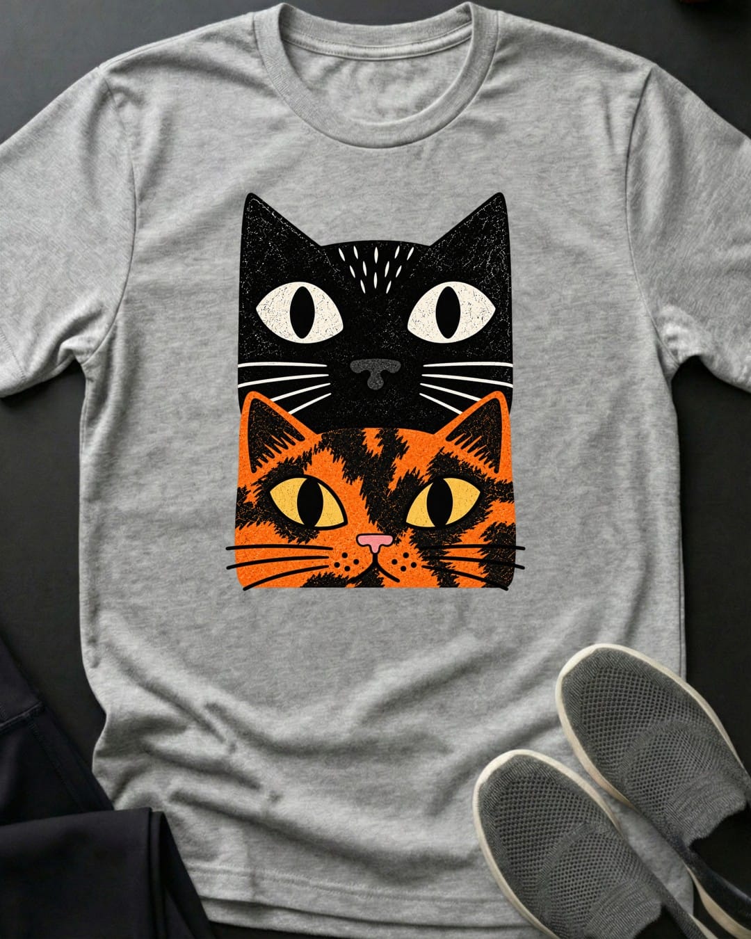 Tortie Stack Tee in Sport Grey
