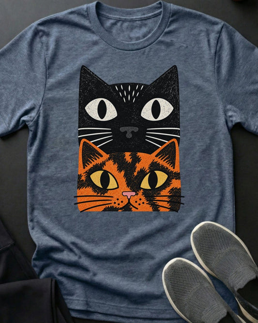 Tortie Stack Tee in Heather Indigo