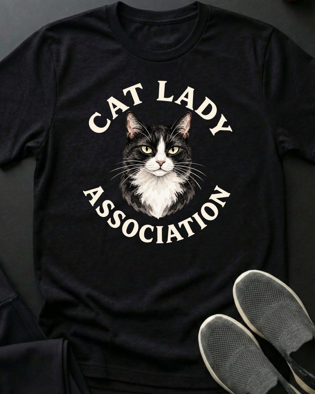 Cat Lady Association Tee in Black