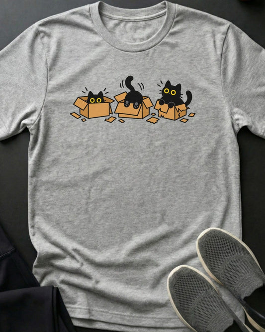Cardboard Zoomies Tee in Sport Grey
