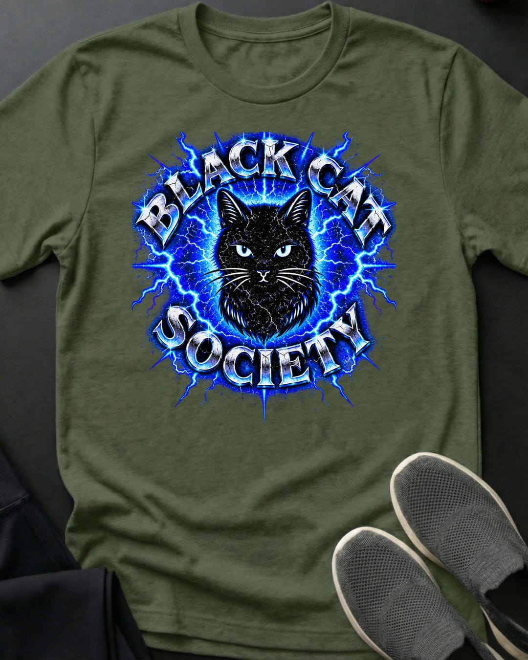 Electric Society Tee in Military Green