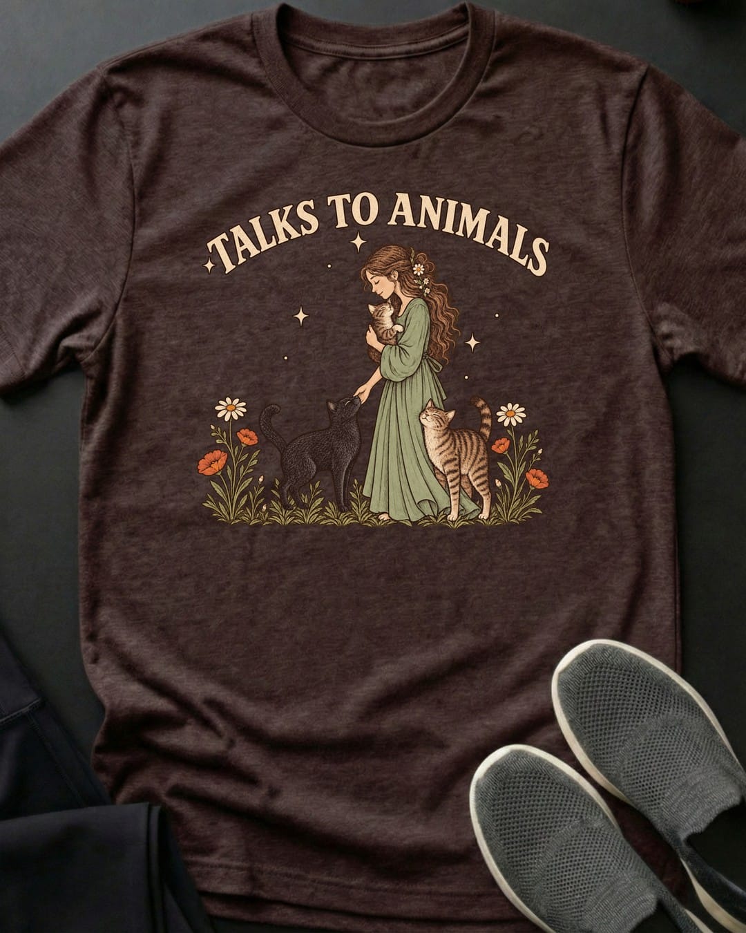 Talks To Animals Tee in Dark Chocolate