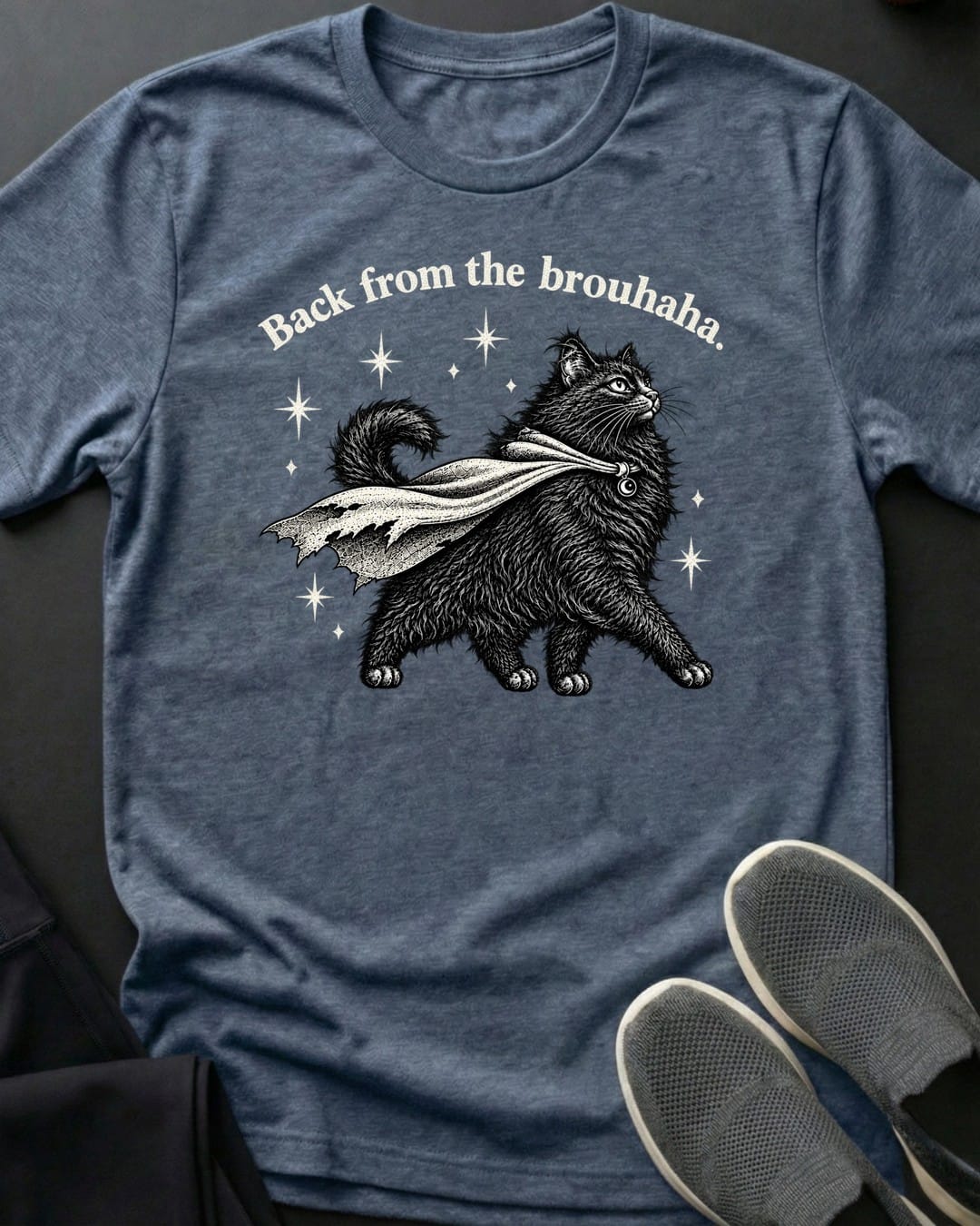 Brouhaha Tee in Heather Indigo