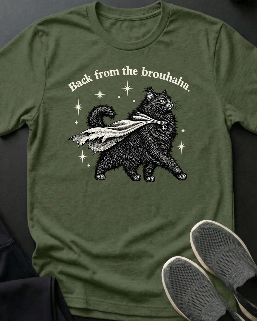 Brouhaha Tee in Military Green