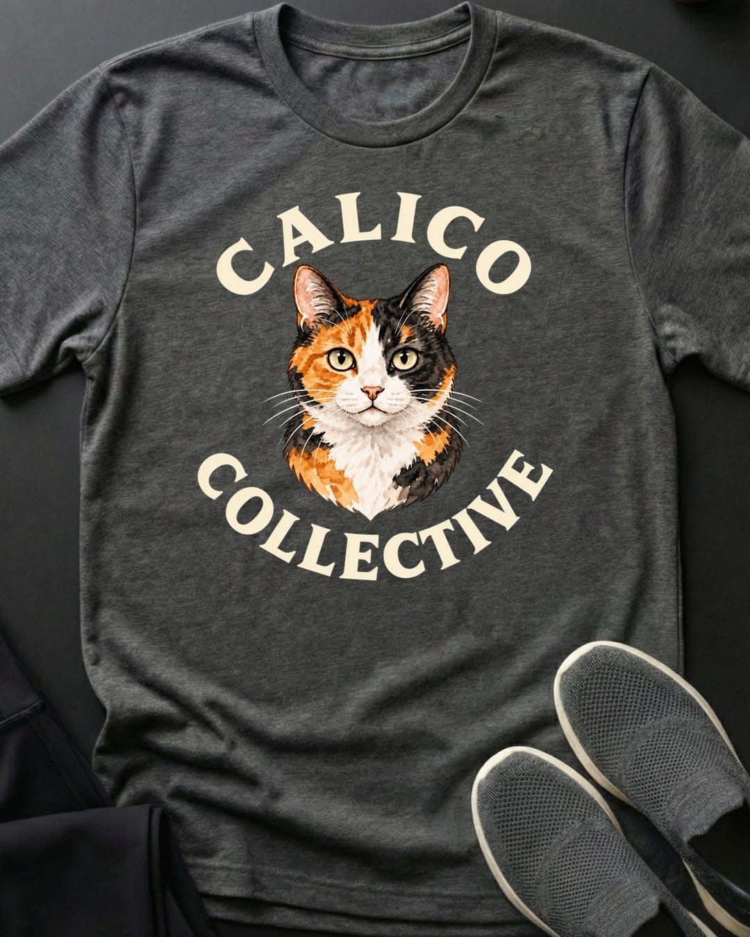 Calico Collective Tee in Dark Heather