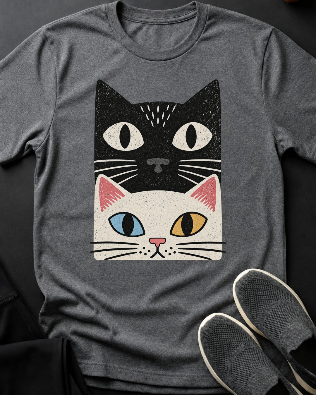 Pretty Eyes Stack Tee in Graphite Heather