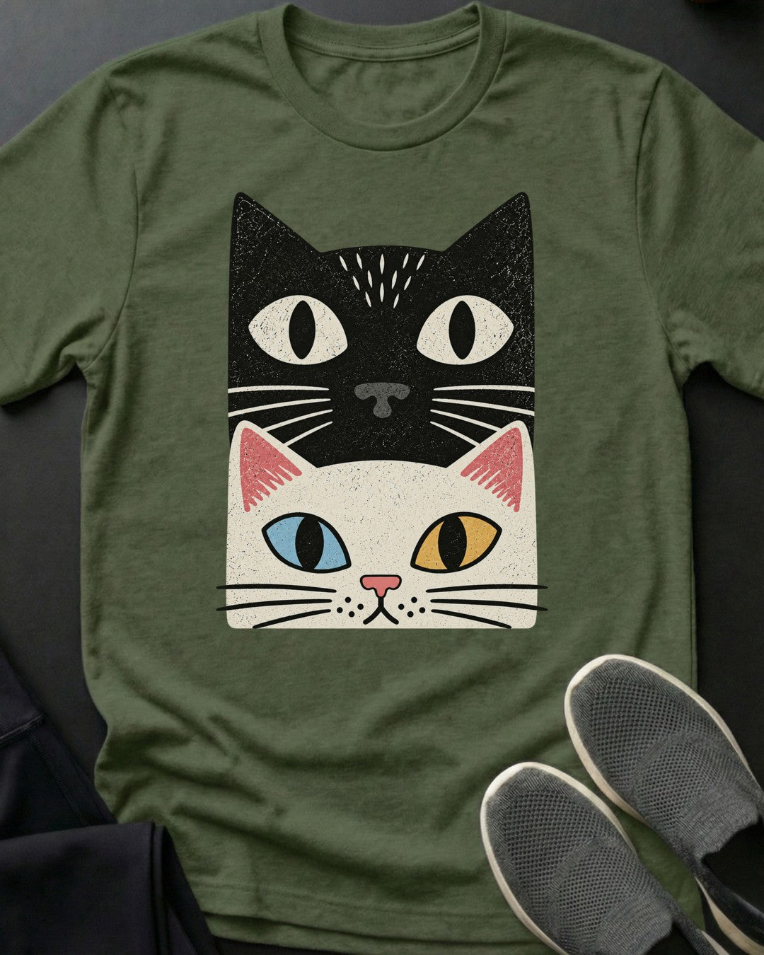 Pretty Eyes Stack Tee in Military Green