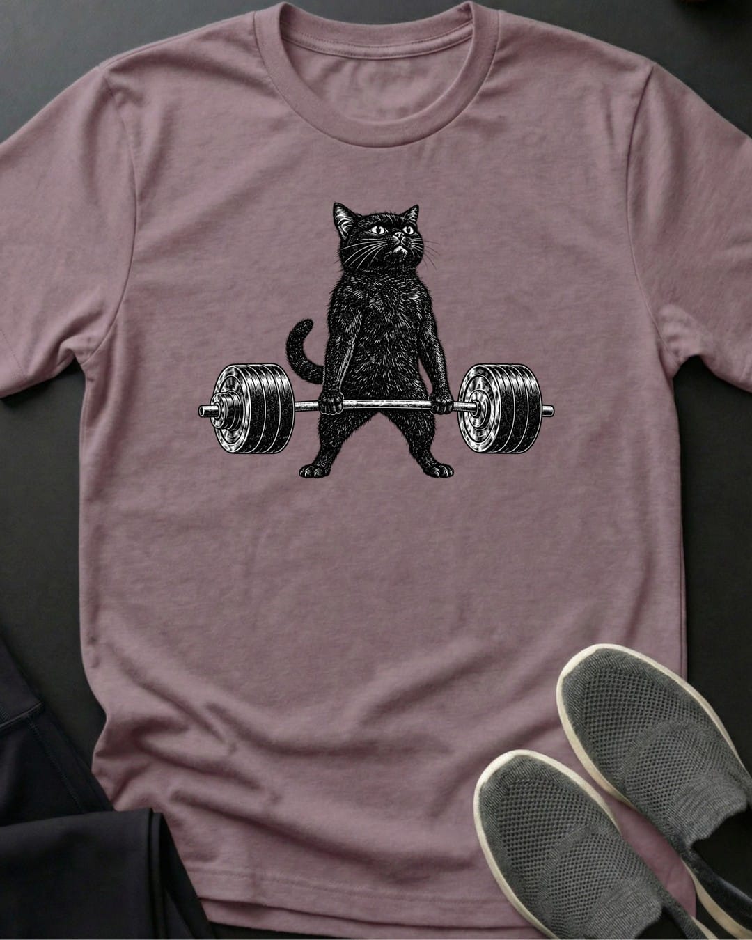 Deadlift Cat Tee in Paragon
