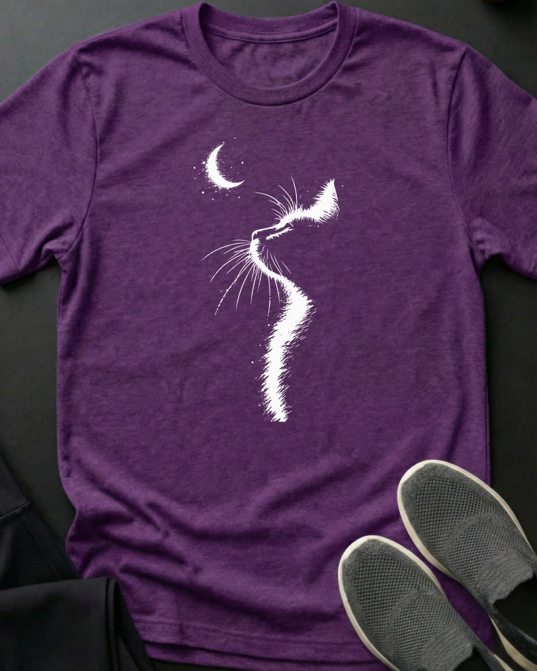 Moonlit Cat II Tee in Purple
