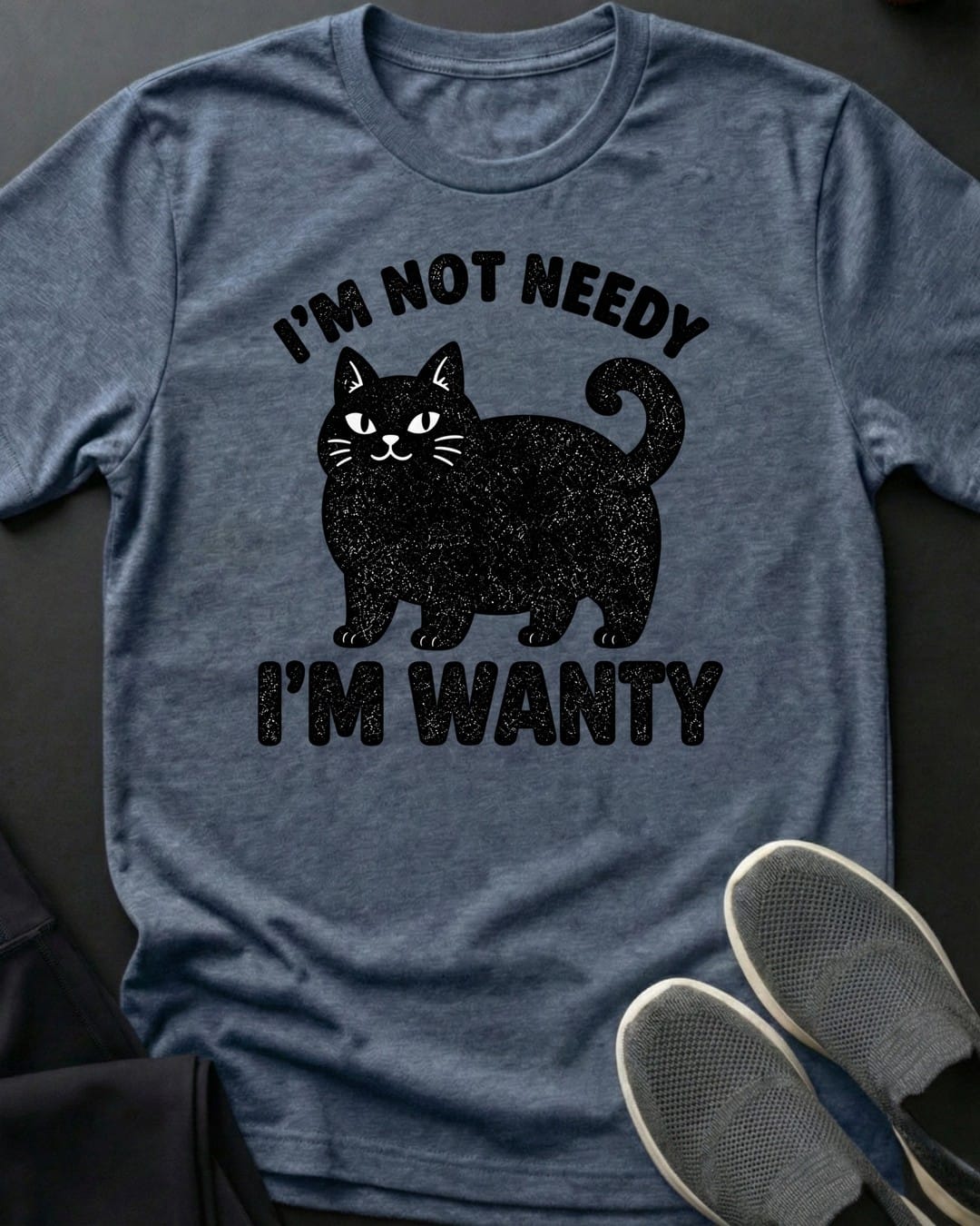 I'm Wanty Tee in Heather Indigo