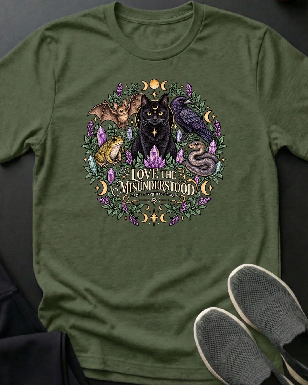 Love The Misunderstood Tee in Military Green