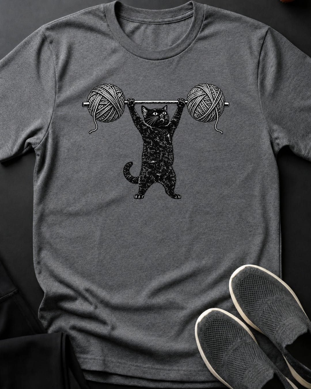 Yarn Lift Tee in Graphite Heather