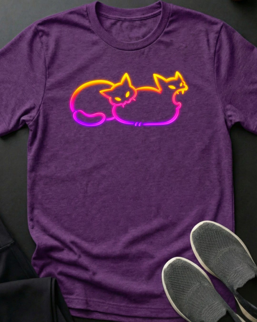 Neon Just Chillin' Tee in Purple