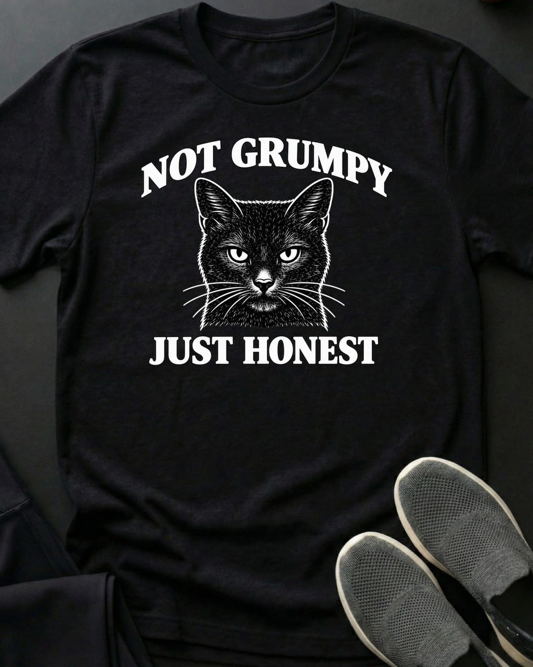 Not Grumpy Tee in Black