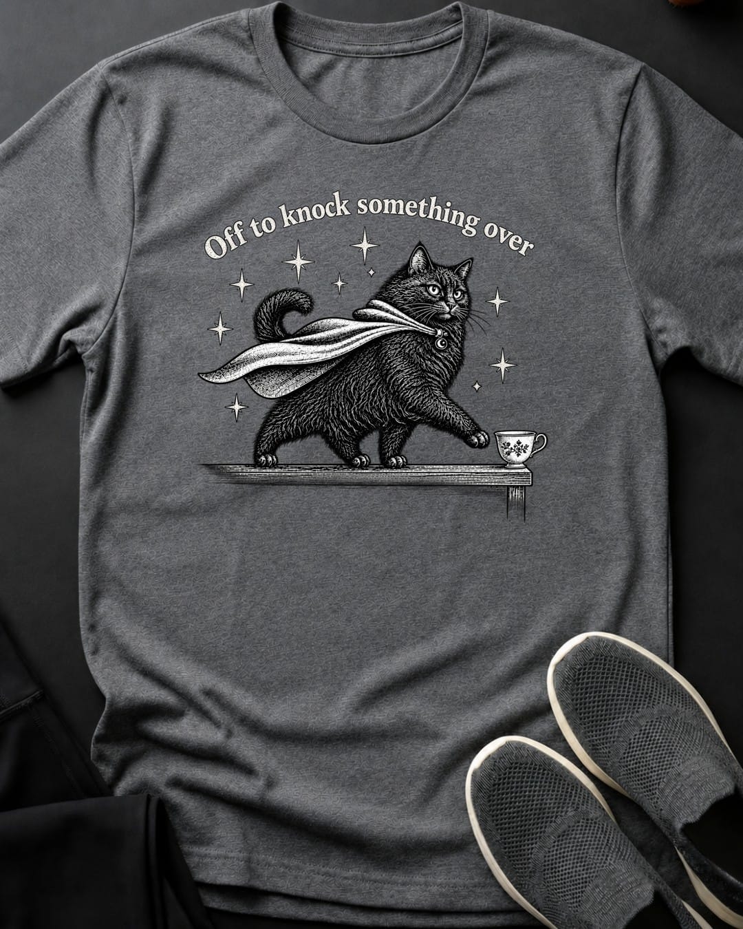 Knock It Over Tee in Graphite Heather