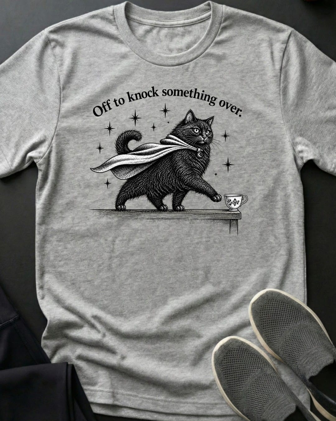 Knock It Over Tee in Sport Grey