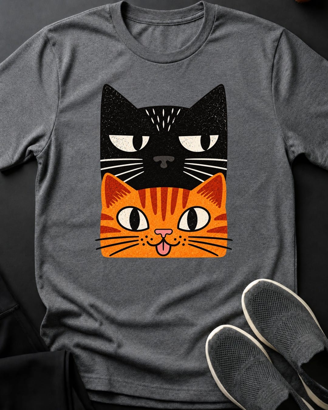 Side Eye Stack Tee in Graphite Heather