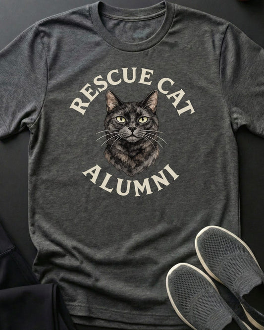 Rescue Cat Alumni Tee in Dark Heather