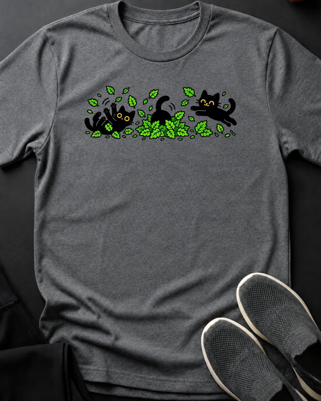 Catnip Zoomies Tee in Graphite Heather