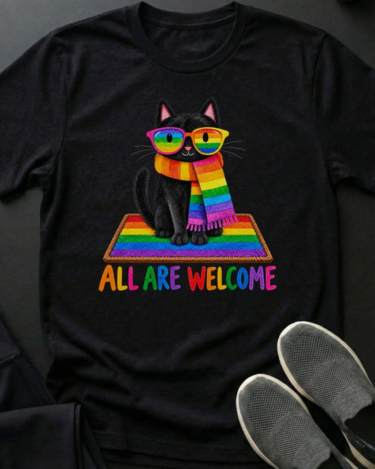All Are Welcome Tee in Black